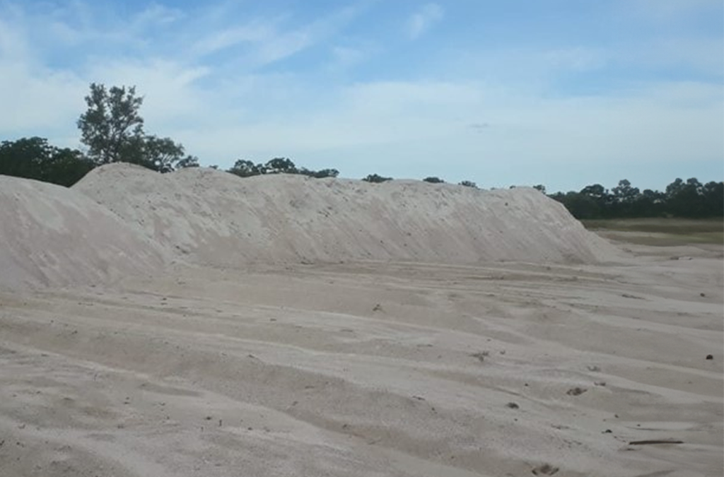 Areia para construção civil
